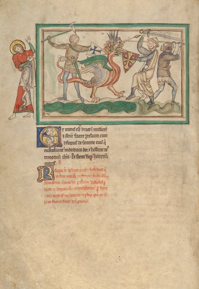 Der Drache kämpft gegen die Gerechten von Unbekannt Unbekannt